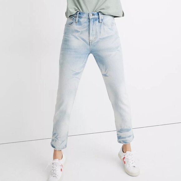 Madewell The Perfect Vintage Jean Light Wash Size 23 Bleached Tie Dye Denim - Picture 11 of 11